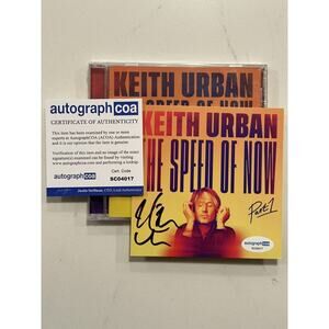 KEITH URBAN SIGNED CD INSERT COA BY ACOA AUTOGRAPHED The Speed Of Now